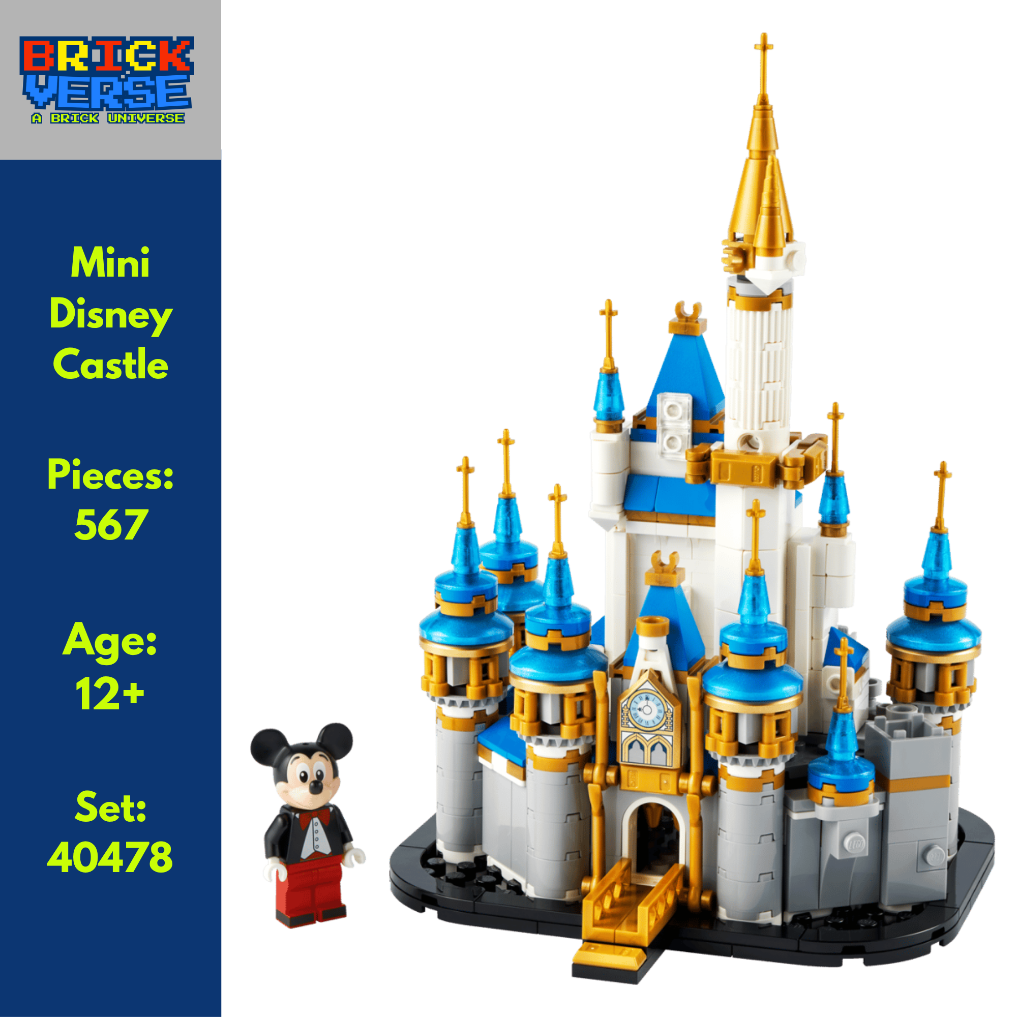 PREORDER - Mini Disney Castle (40478) - Disney™ - 567 Pieces