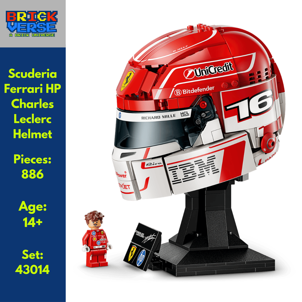 PREORDER - Scuderia Ferrari HP Charles Leclerc Helmet (43014) - LEGO® Editions - 886 Pieces