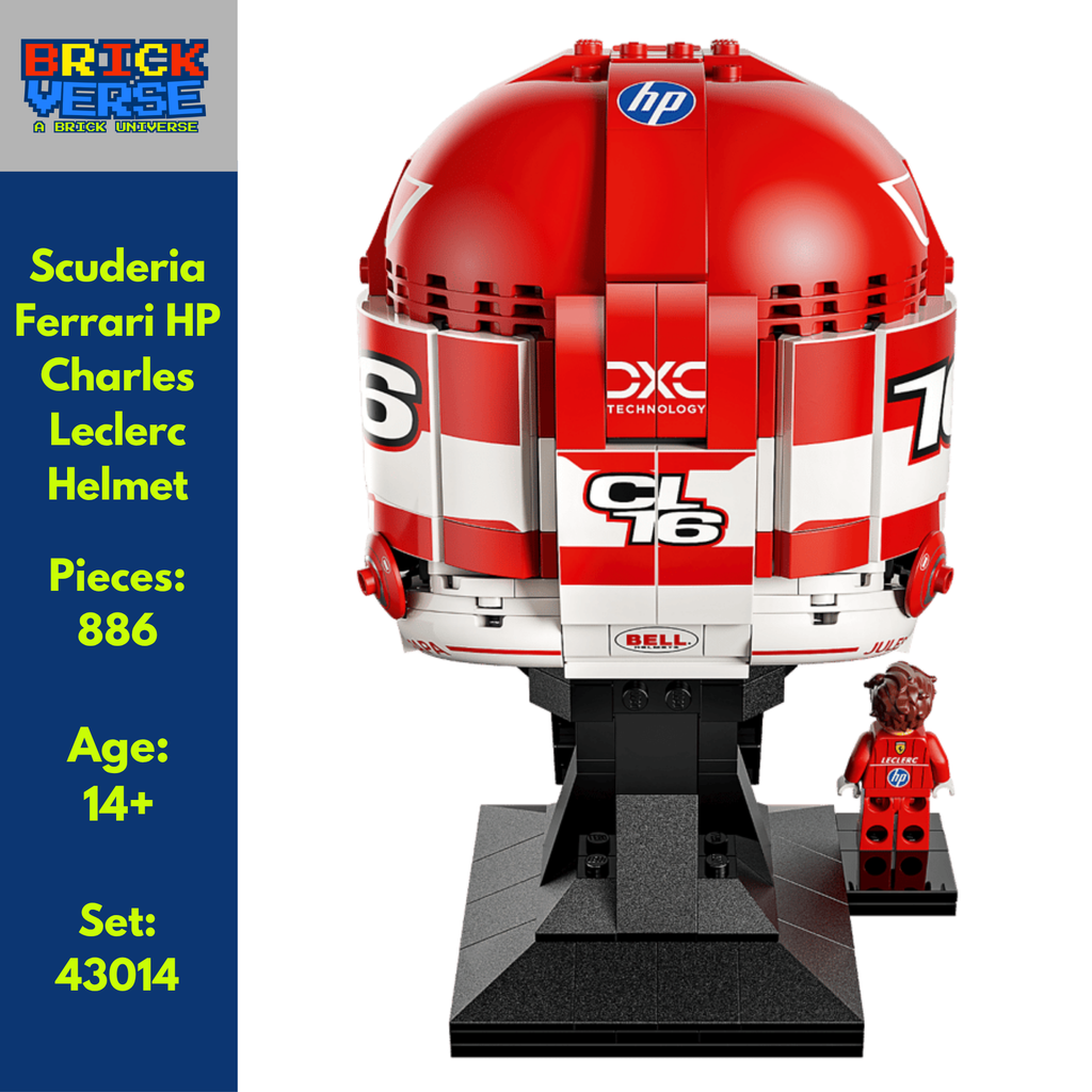 PREORDER - Scuderia Ferrari HP Charles Leclerc Helmet (43014) - LEGO® Editions - 886 Pieces