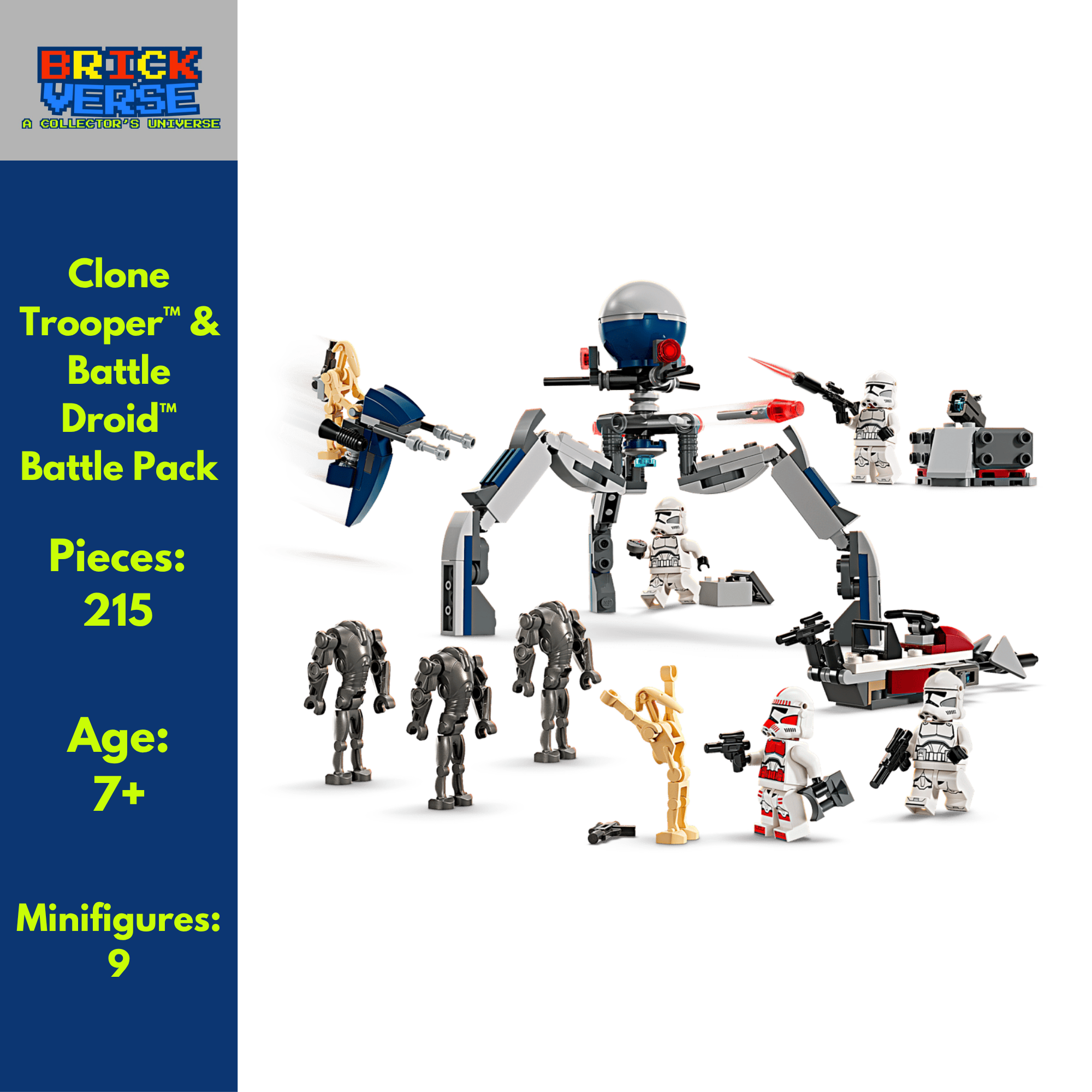 Clone Trooper™ & Battle Droid™ Battle Pack (75372) - Star Wars™ - 215 Pieces