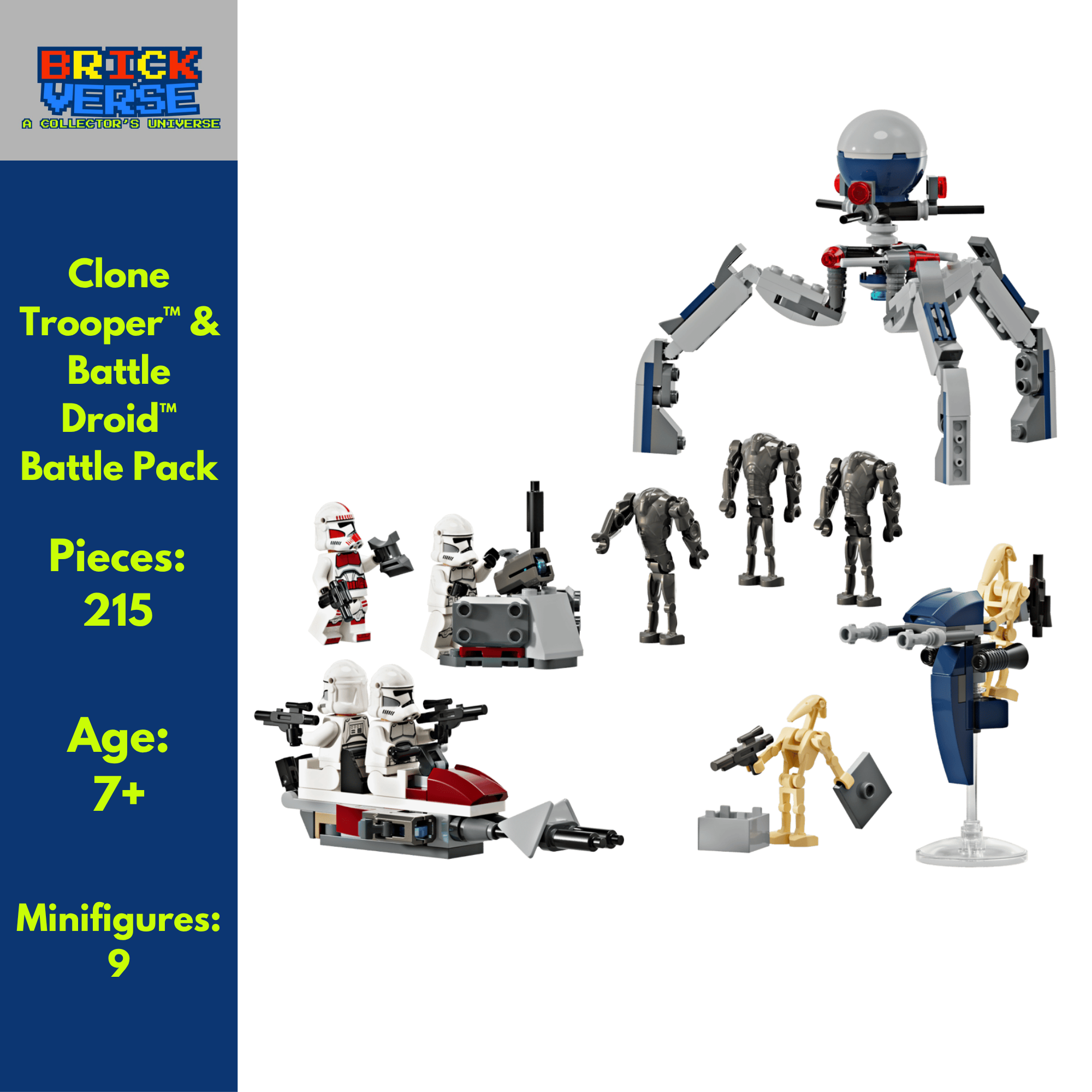 Clone Trooper™ & Battle Droid™ Battle Pack (75372) - Star Wars™ - 215 Pieces