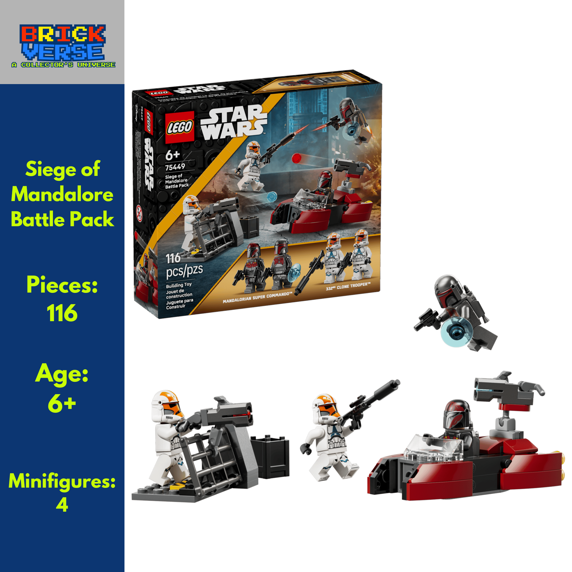 Siege of Mandalore Battle Pack (75449) - Star Wars™ - 116 Pieces