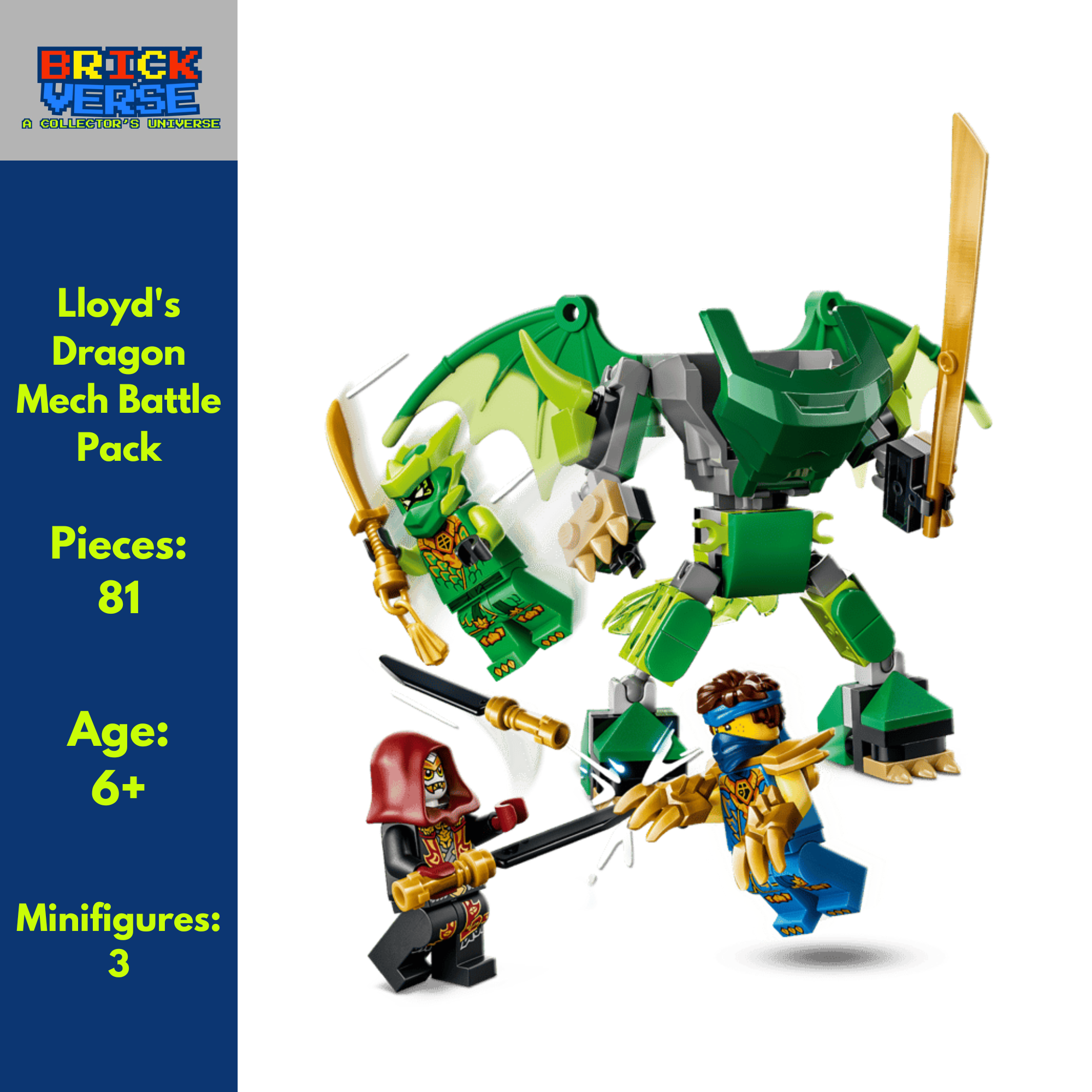 Lloyd's Dragon Mech Battle Pack (71862) - NINJAGO® - 81 Pieces