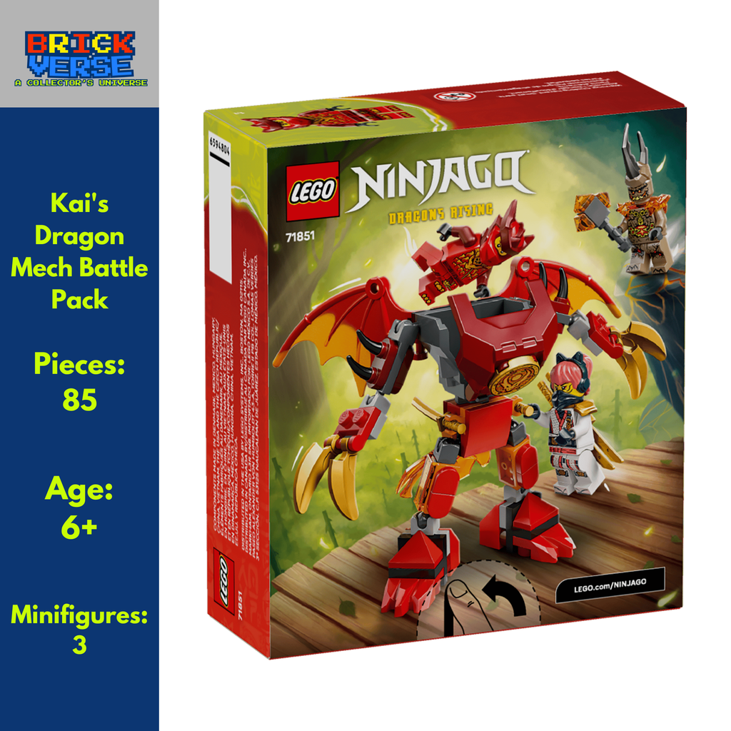 Kai's Dragon Mech Battle Pack (71851) - NINJAGO® - 85 Pieces