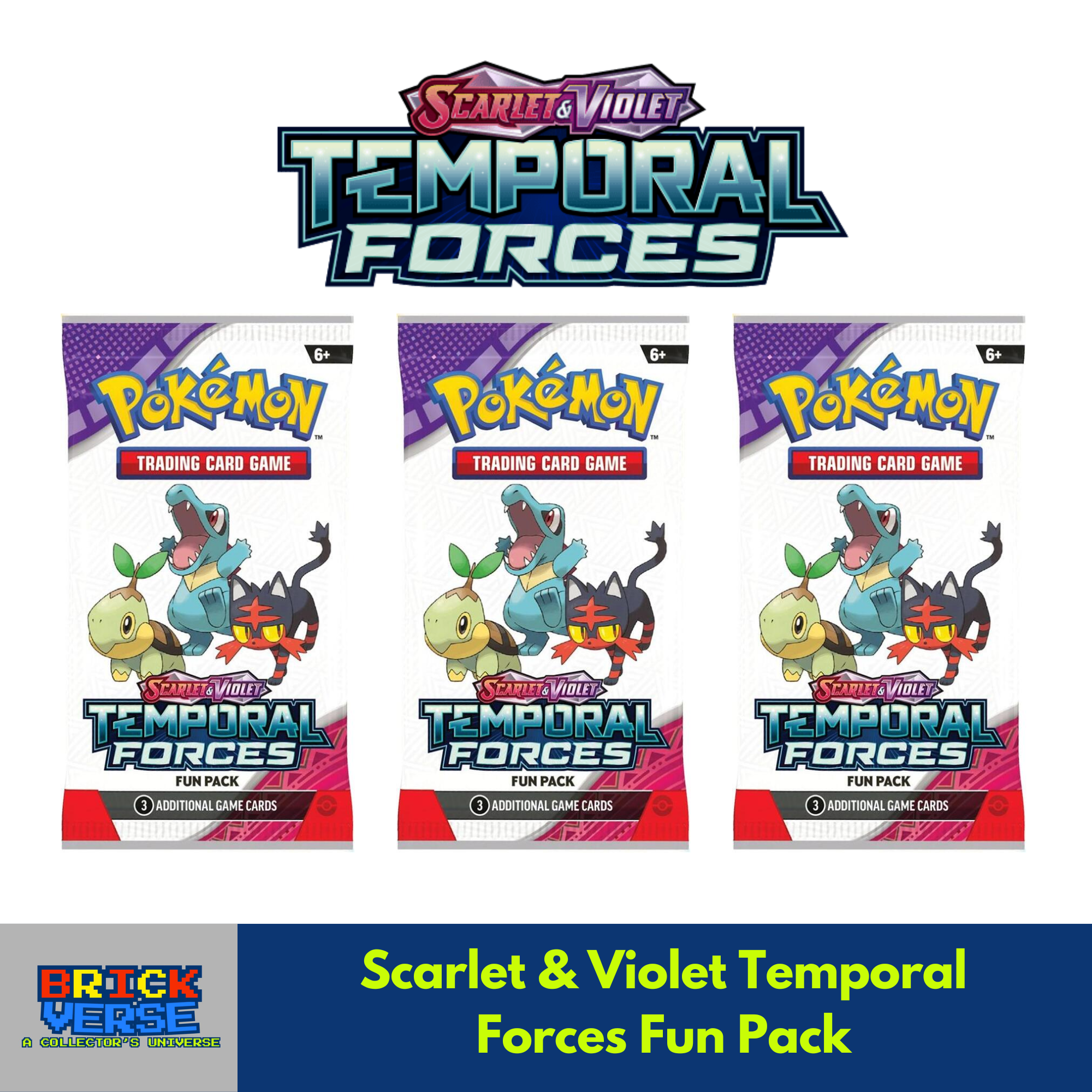 Scarlet & Violet Temporal Forces Fun Pack - 3 Additional Game Cards