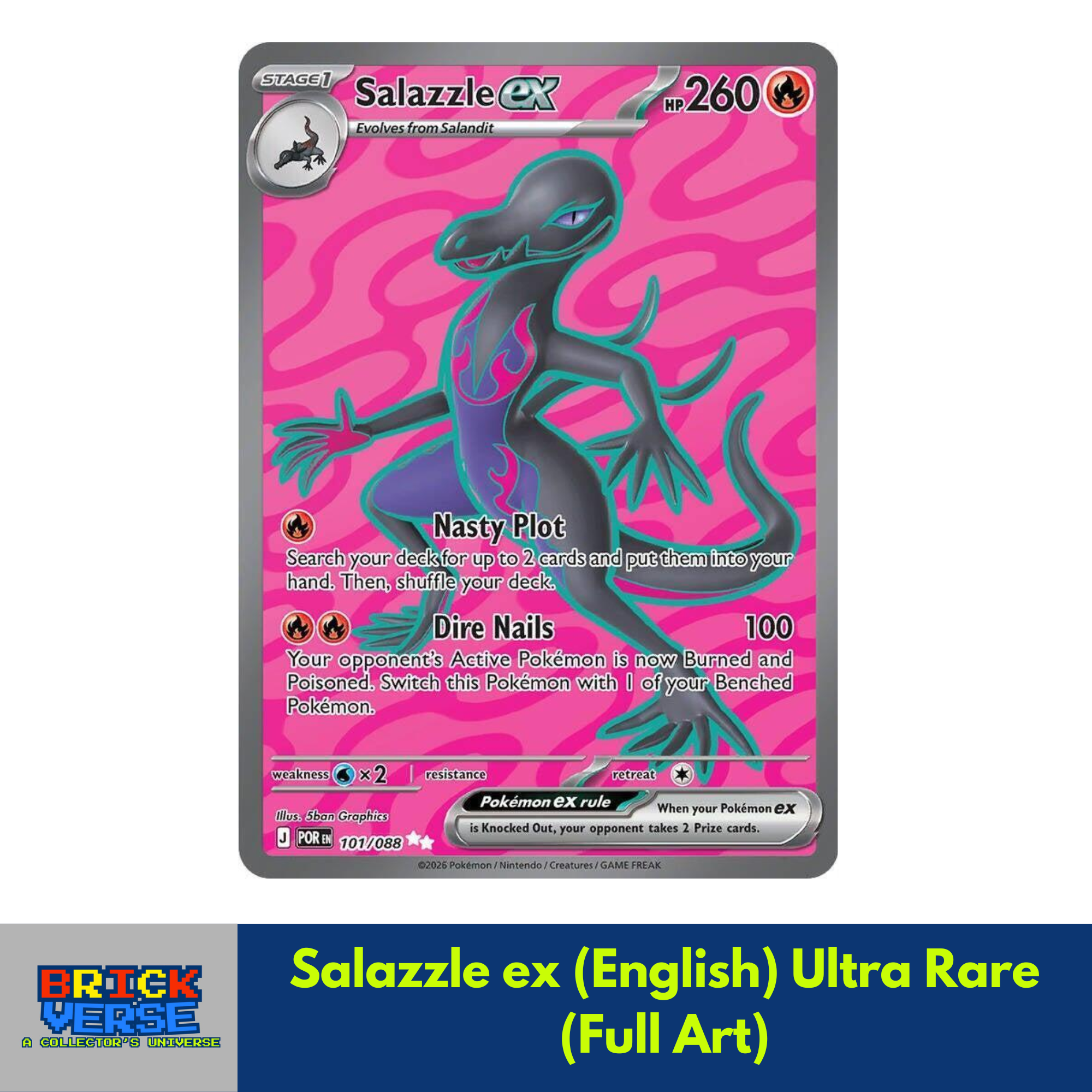 Salazzle ex (English) Ultra Rare (Full Art) - Perfect Order - 101/088