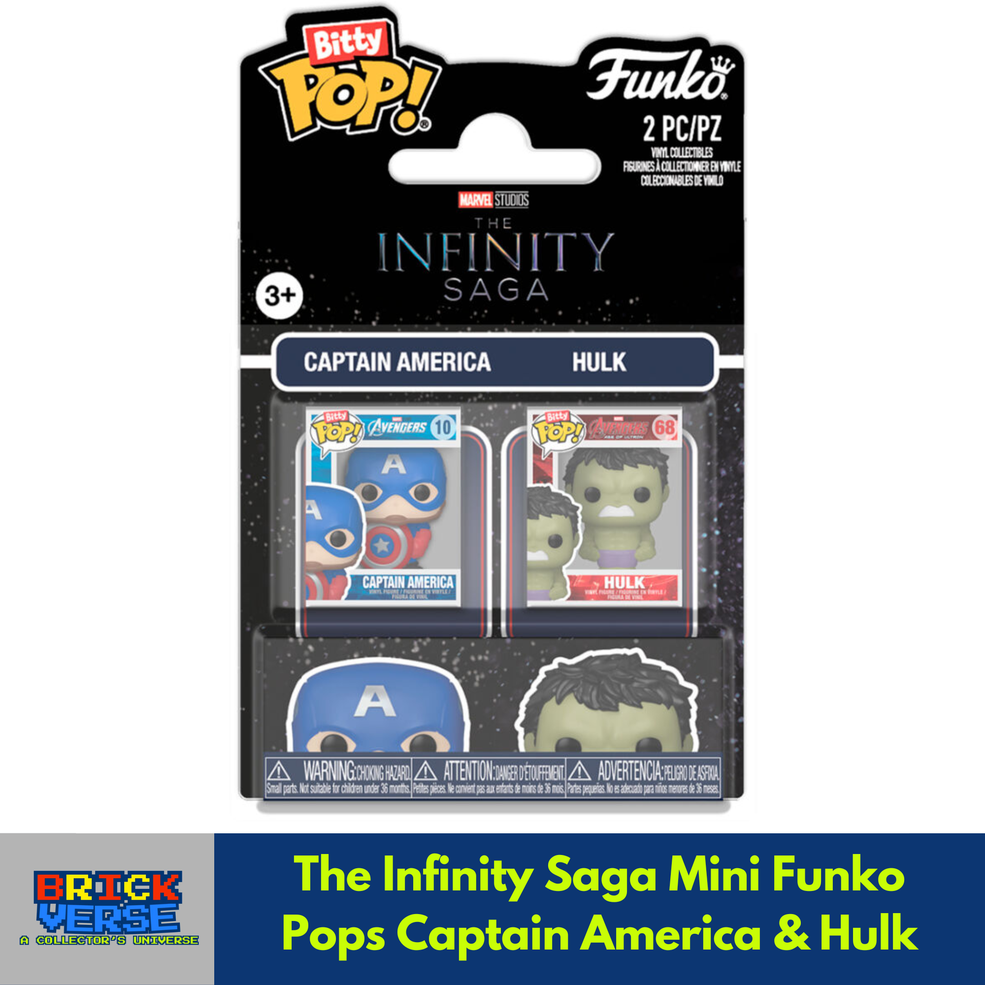 Captain America & Hulk - The Infinity Saga - 2 Mini Funko Pops