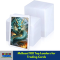 McBazel 100 White (Transparent) Top Loaders for Trading Cards (3 x 4 Inch)