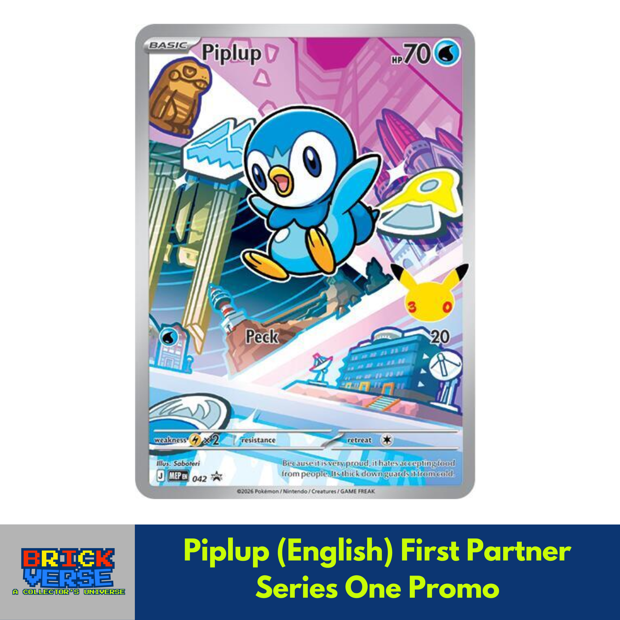 Piplup (English) Promo - First Partner Series One - 042