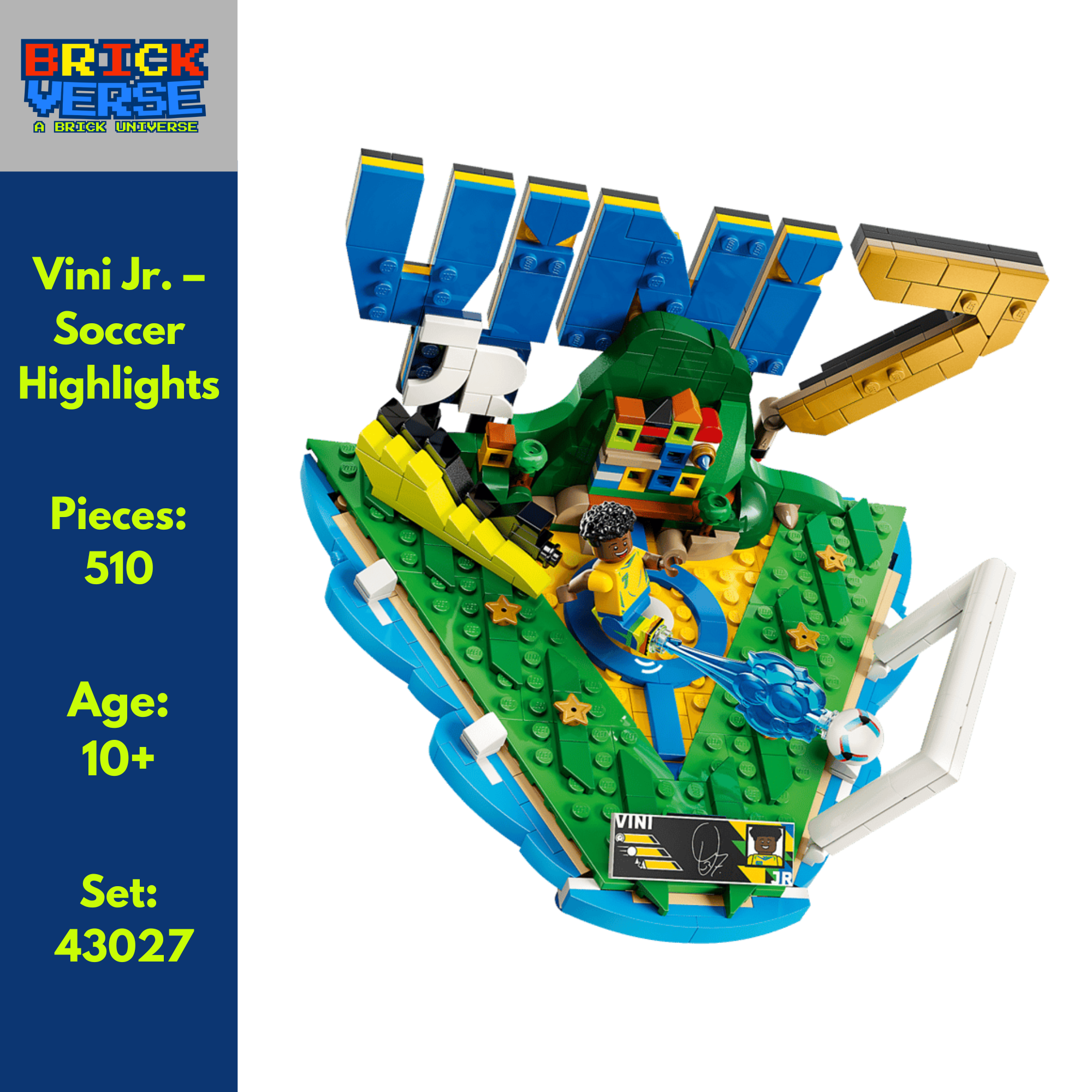 Vini Jr. Soccer Highlights (43027) - LEGO® Editions - 510 Pieces