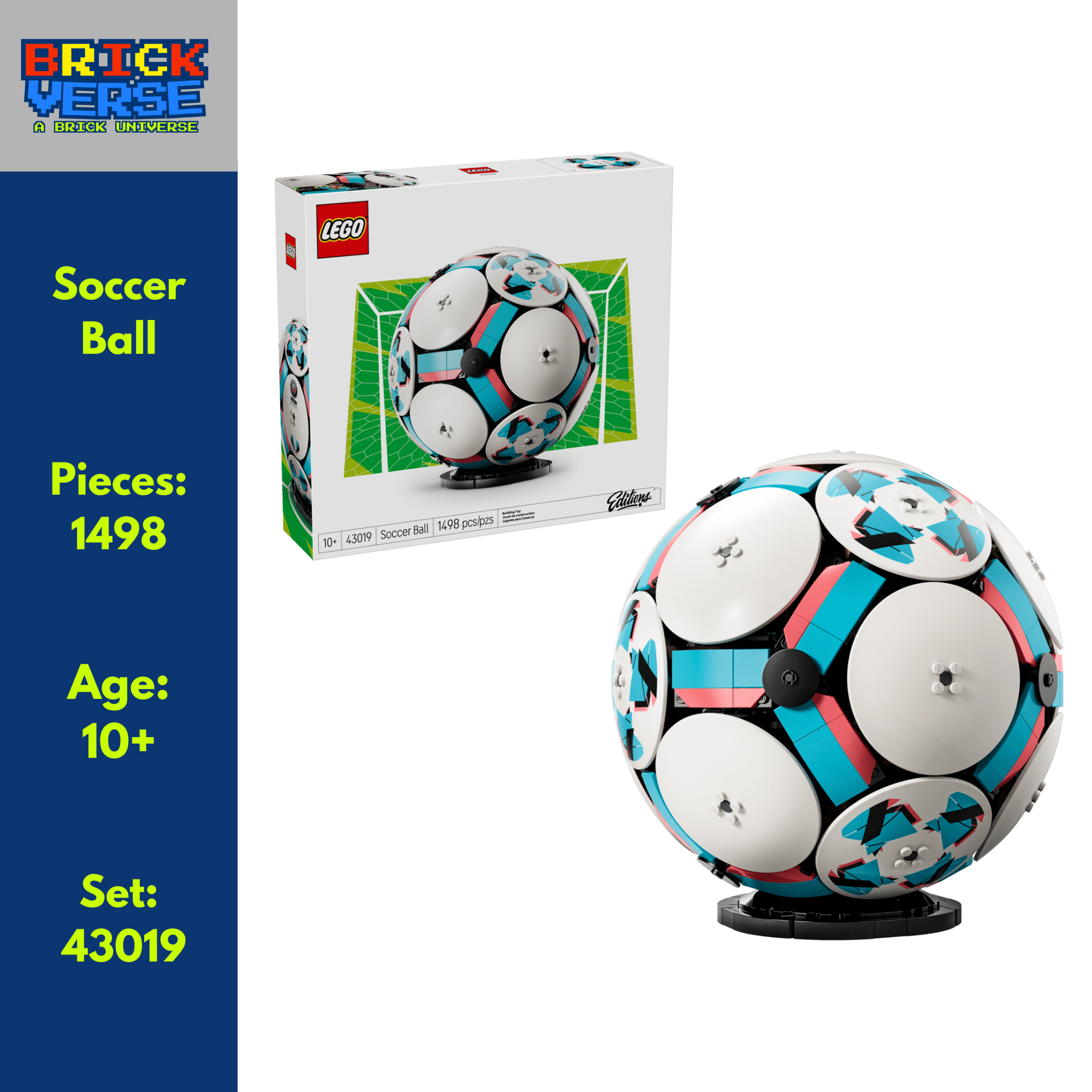 PREORDER - Soccer Ball (43019) - LEGO® Editions - 1498 Pieces