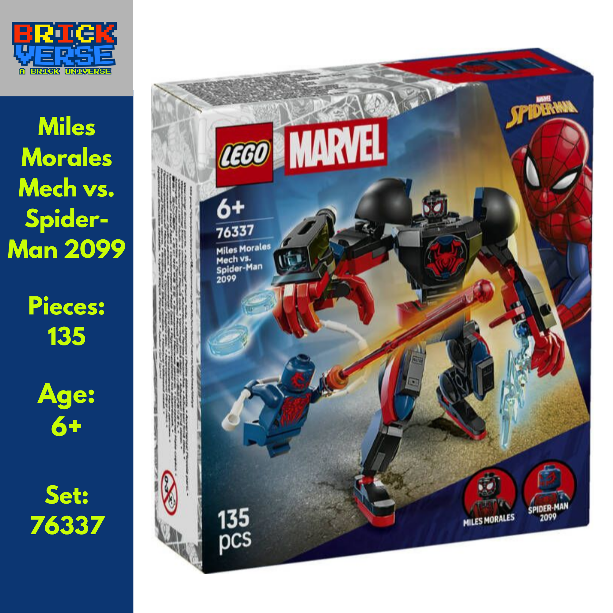 Miles Morales Mech vs. Spider-Man 2099 (76337) - Marvel - 135 Pieces