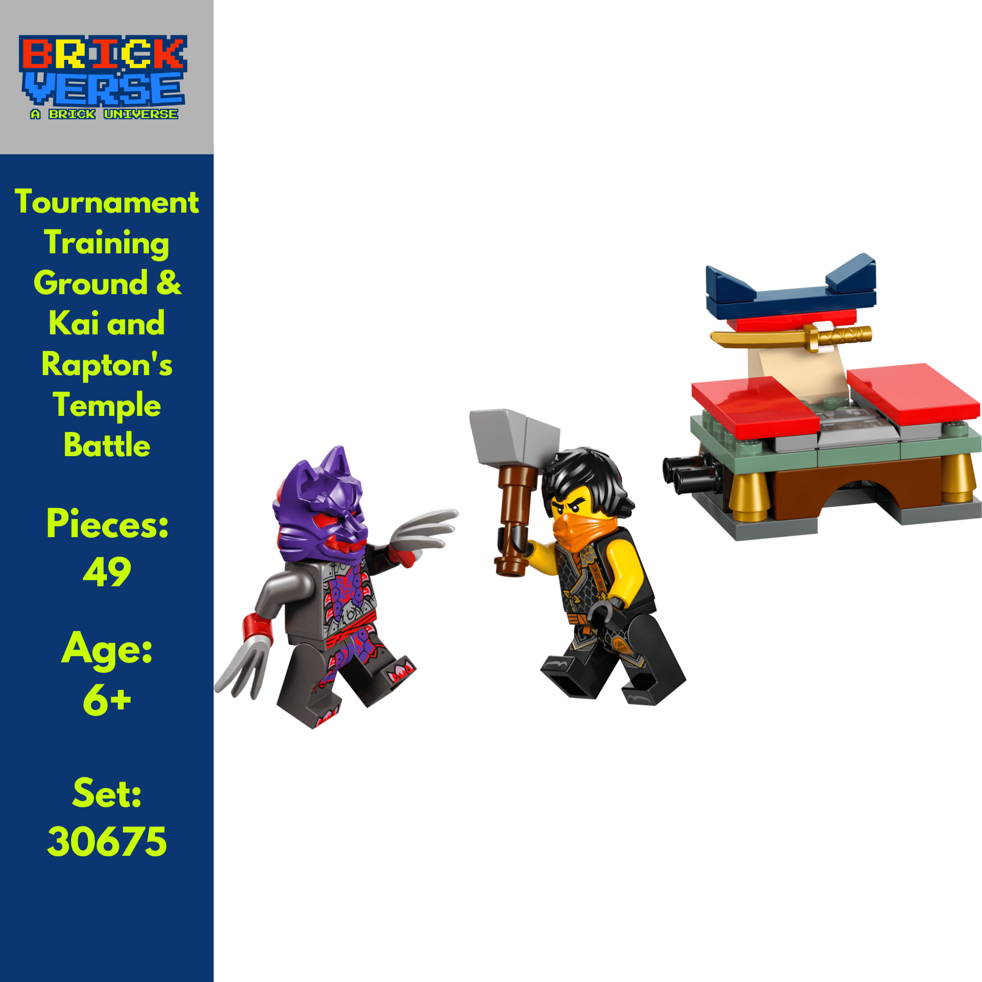 Tournament Training Ground & Kai and Rapton's Temple Battle (30675) - NINJAGO® - 49 Pieces