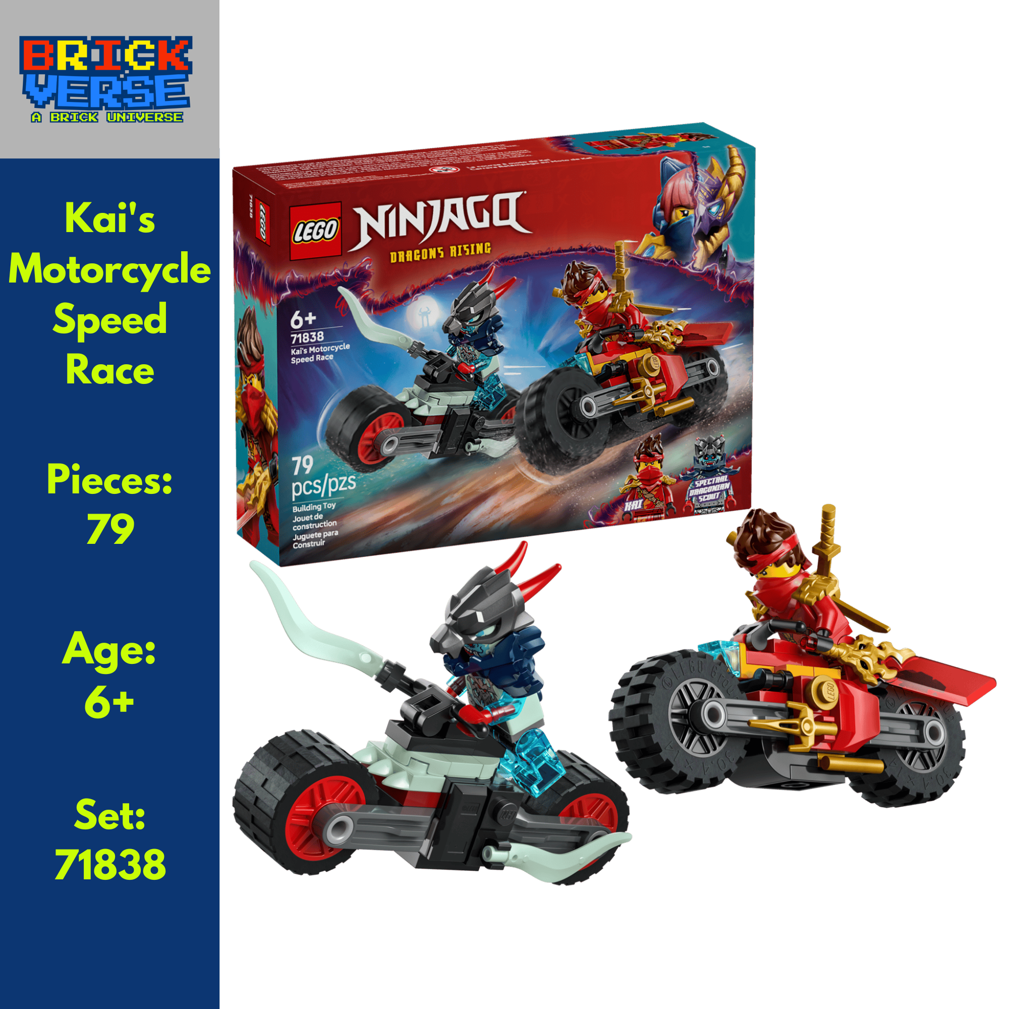 Kai's Motorcycle Speed Race (71838) - NINJAGO® - 79 Pieces