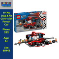 F1® Pit Stop & Pit Crew with Ferrari Car (60443) - City - 322 Pieces