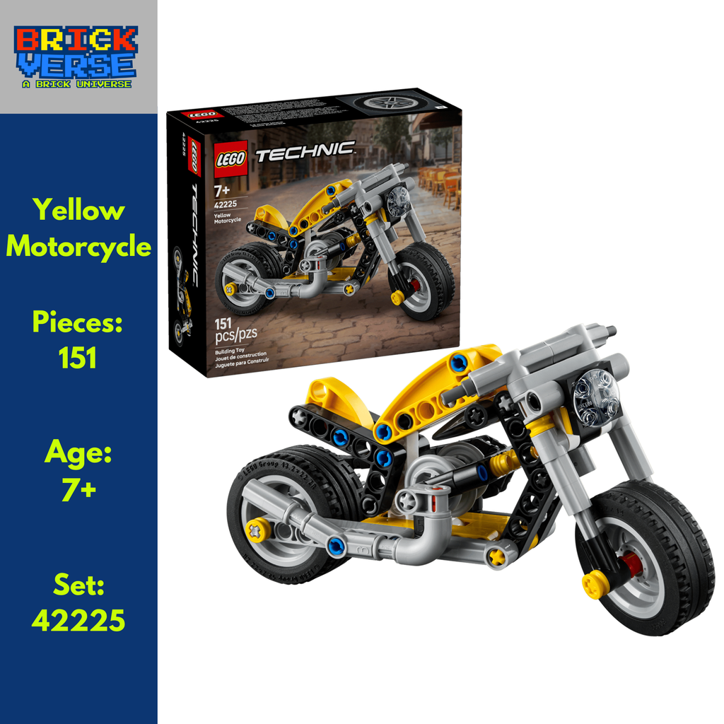 Yellow Motorcycle (42225) - Technic™ - 151 Pieces