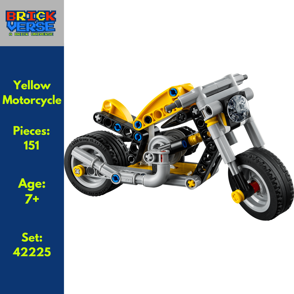 Yellow Motorcycle (42225) - Technic™ - 151 Pieces