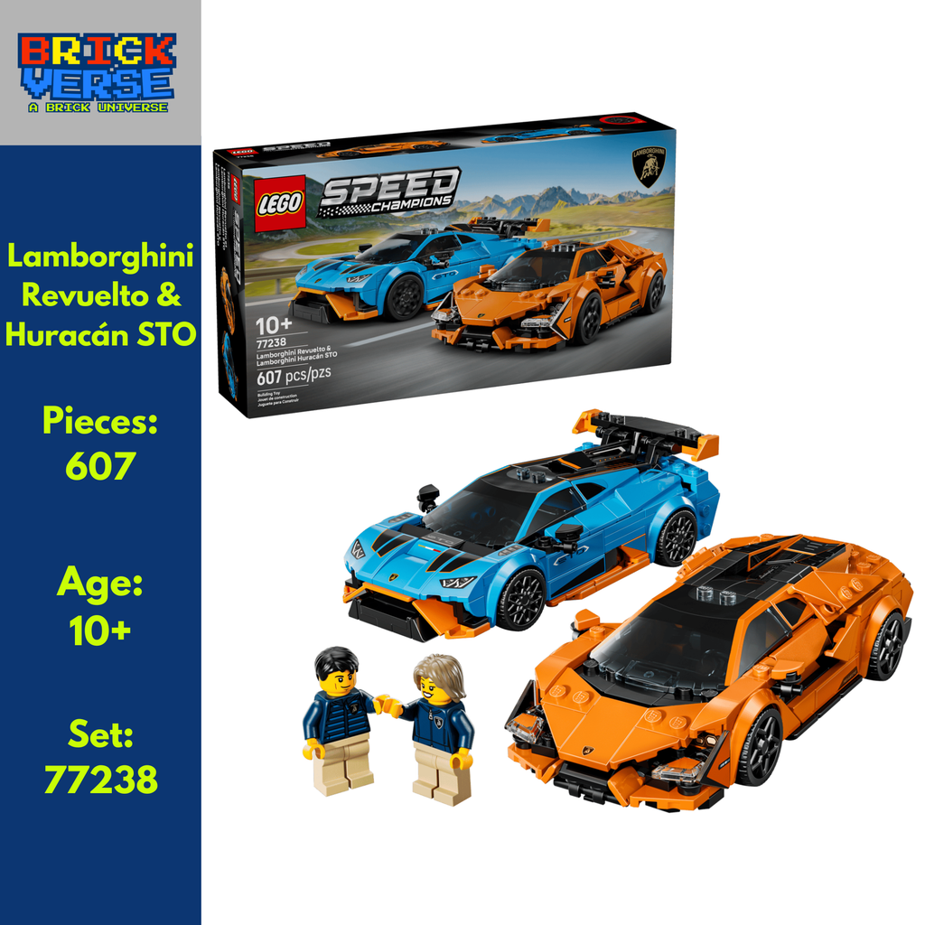 Lamborghini Revuelto & Huracán STO (77238) - Speed Champions - 607 Pieces
