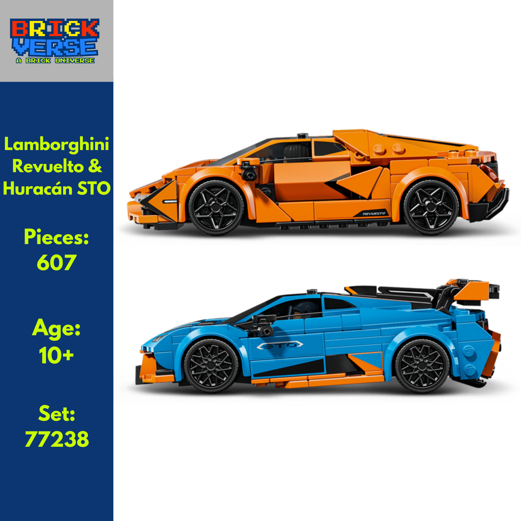 Lamborghini Revuelto & Huracán STO (77238) - Speed Champions - 607 Pieces