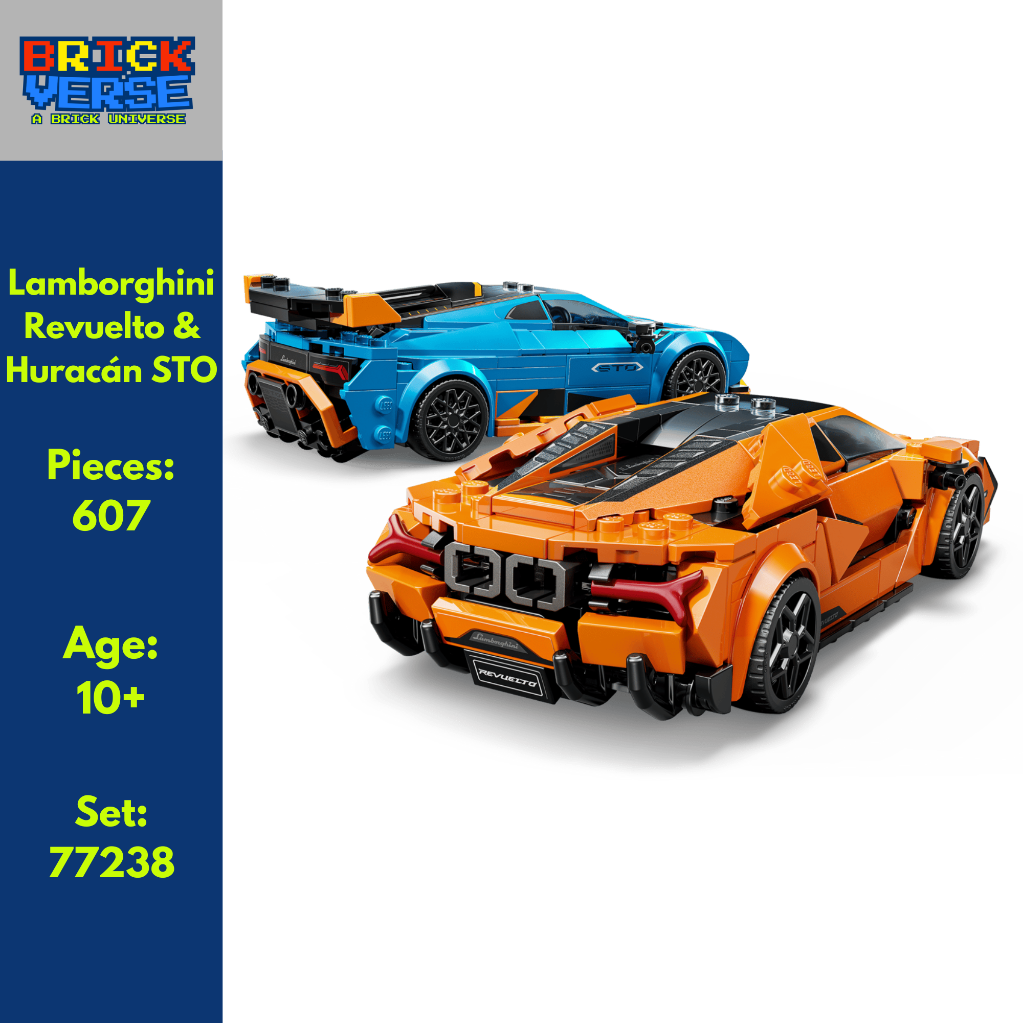 Lamborghini Revuelto & Huracán STO (77238) - Speed Champions - 607 Pieces