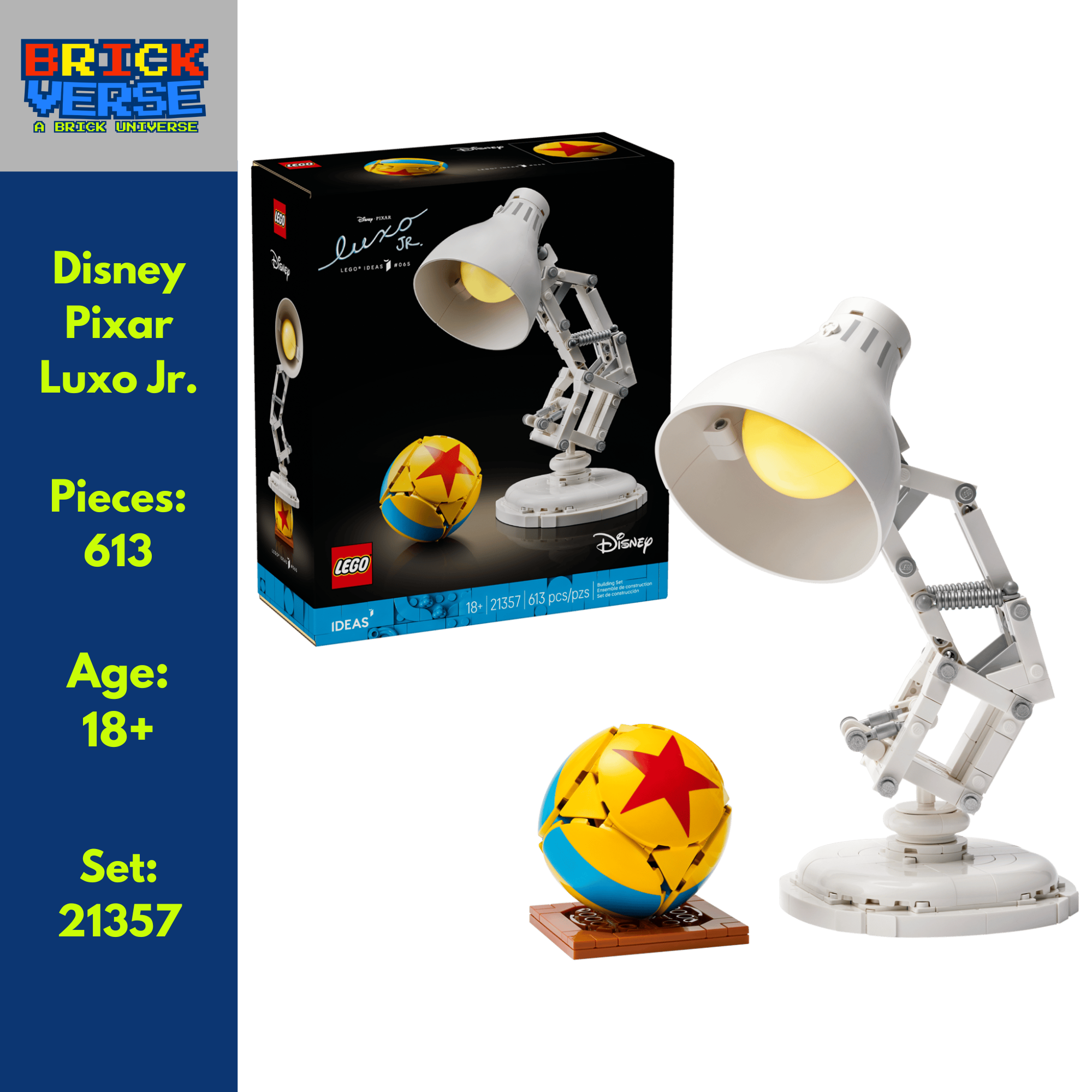 Disney Pixar Luxo Jr. (21357) - Ideas - 613 Pieces