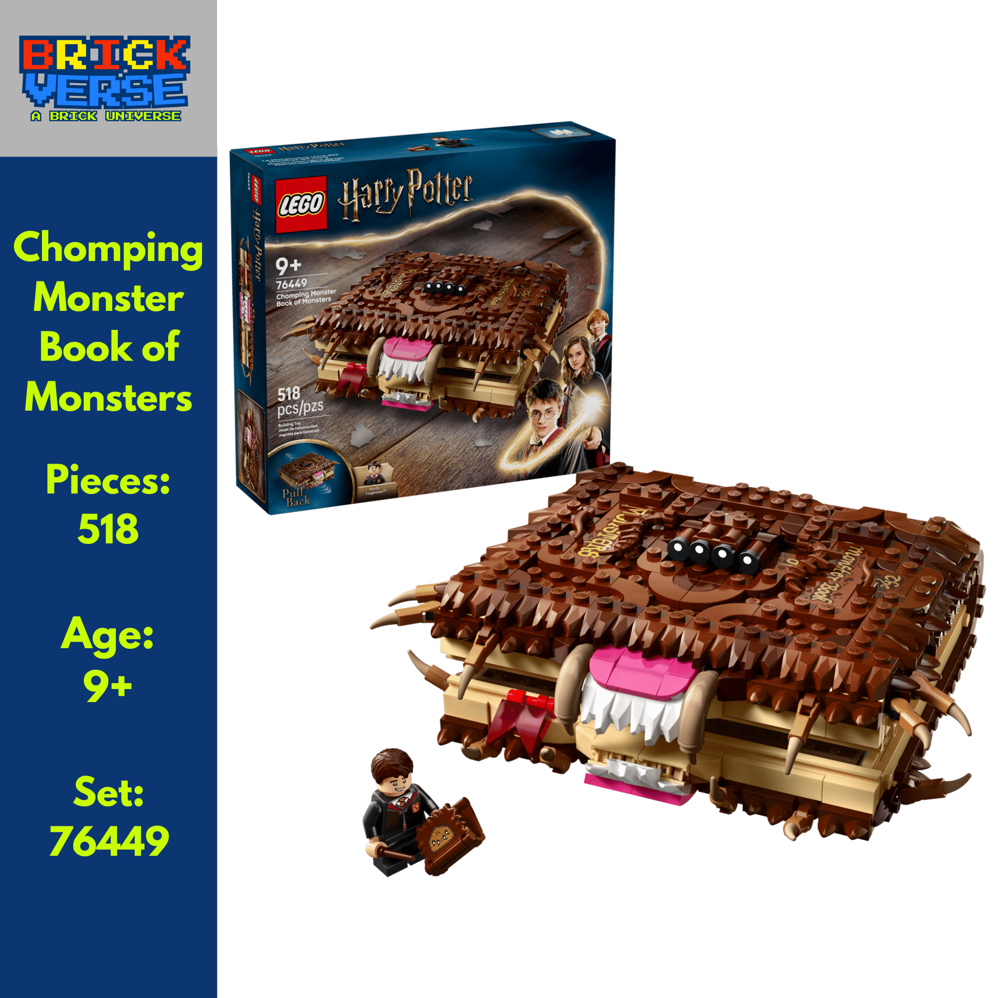 Chomping Monster Book of Monsters (76449) - Harry Potter™ - 518 Pieces