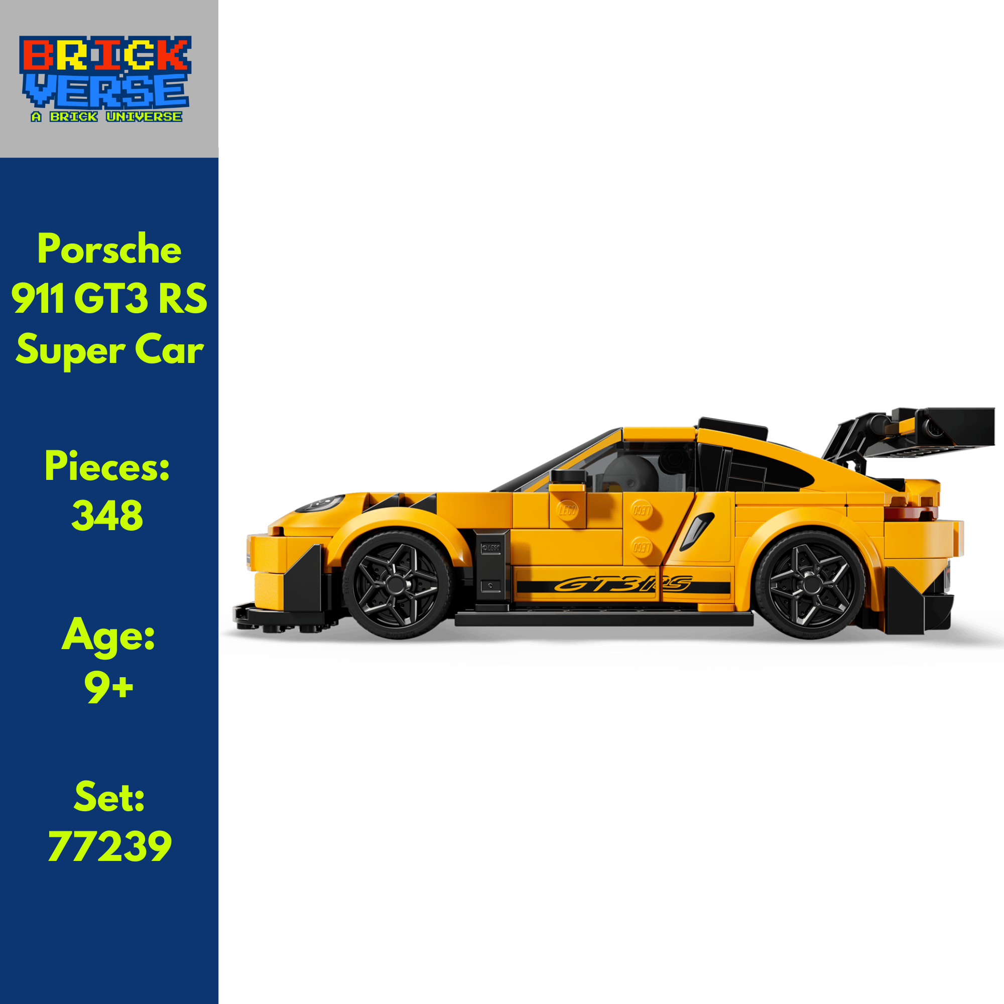 Porsche 911 GT3 RS Super Car (77239) - Speed Champions - 348 Pieces
