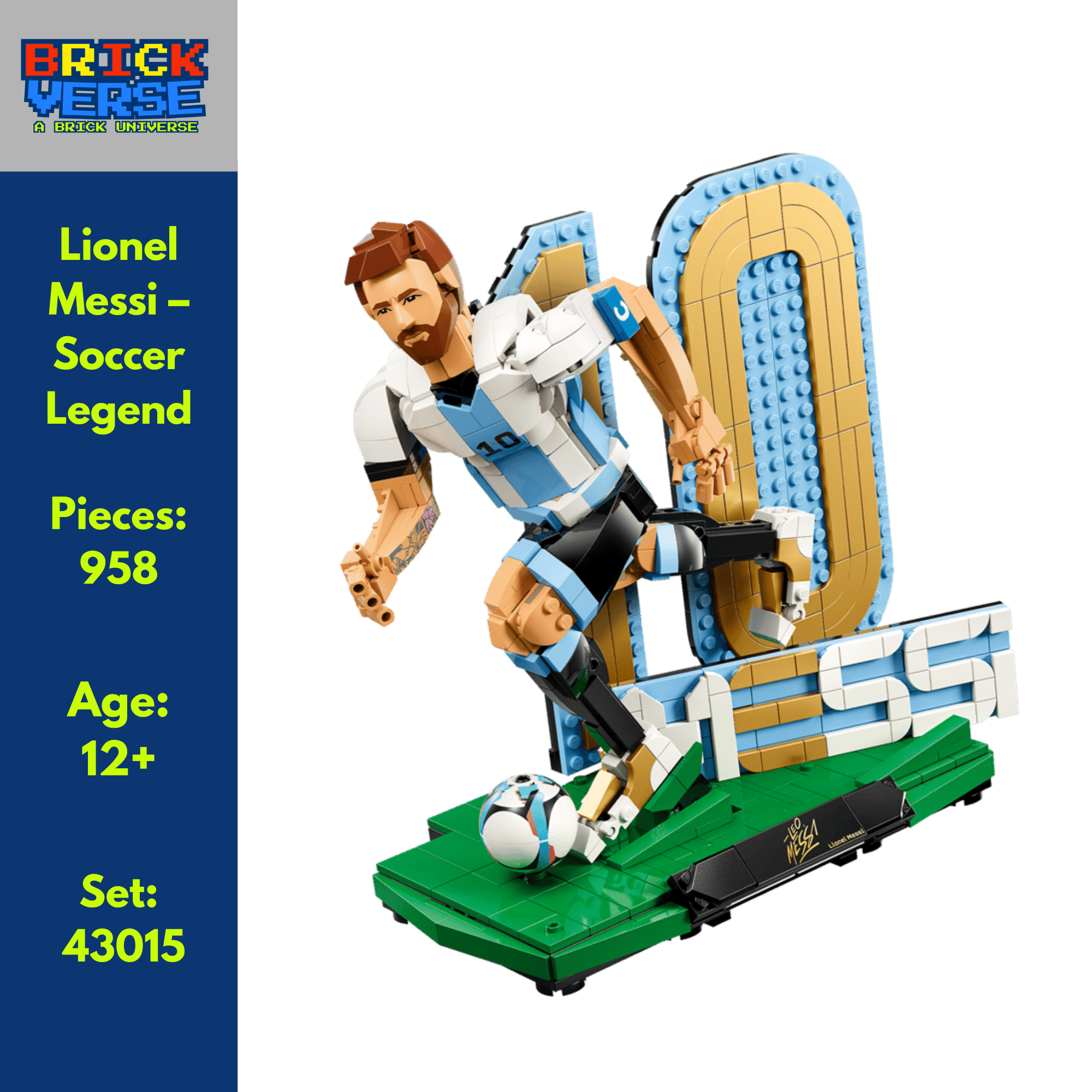 Lionel Messi Soccer Legend (43015) - LEGO® Editions - 958 Pieces