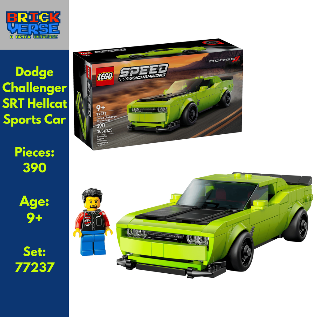 Dodge Challenger SRT Hellcat Sports Car (77237) - Speed Champions - 390 Pieces