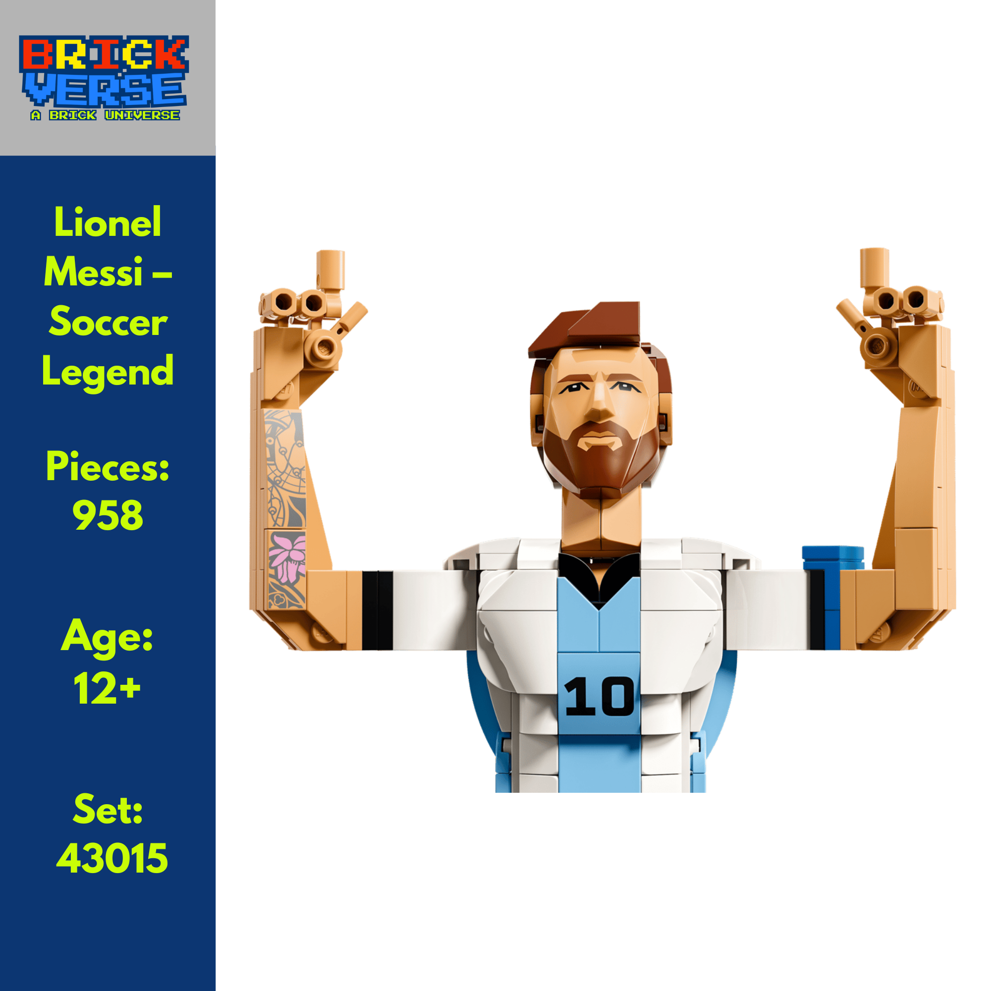Lionel Messi Soccer Legend (43015) - LEGO® Editions - 958 Pieces